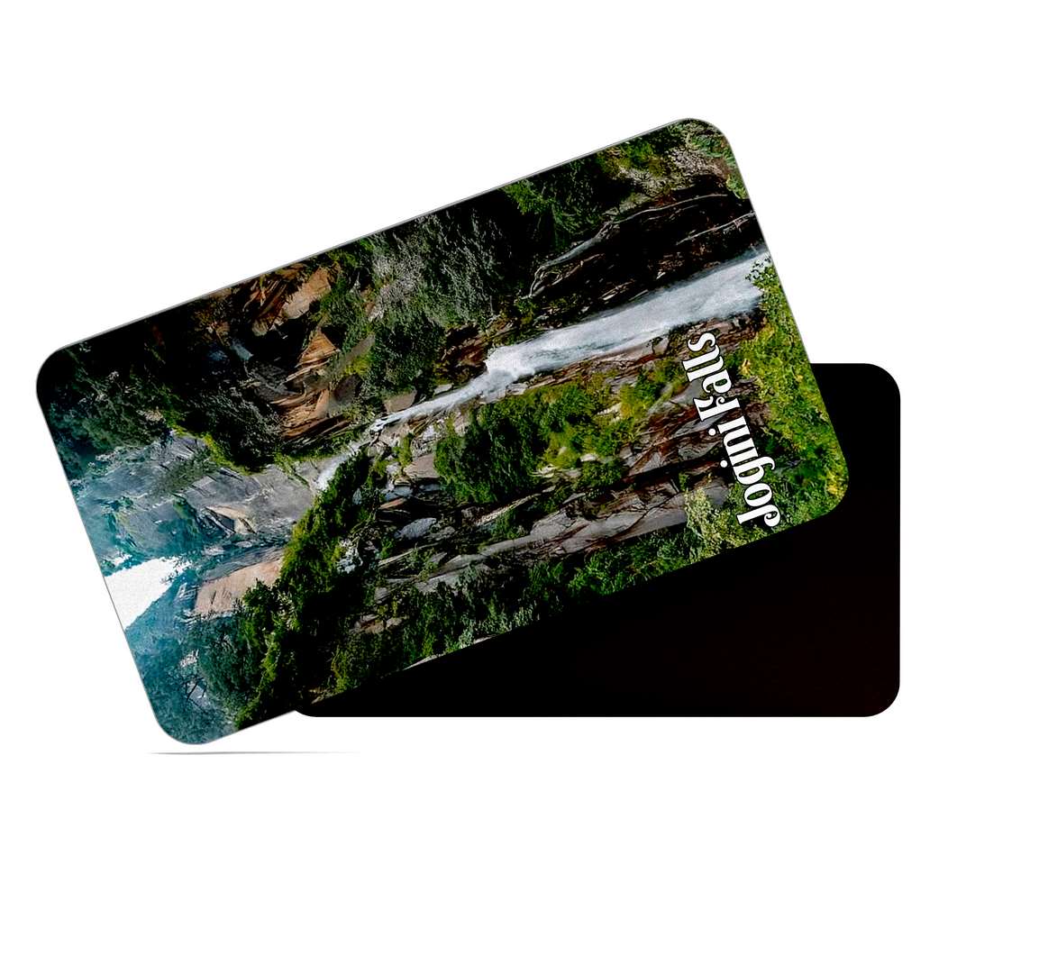 dhcrafts Multicolor Himachal Pradesh Jogini Falls D1 Design Rectangular Rubber Matte Finish Fridge Magnet / Magnetic Card Pack of 1 (8.6cm x 5.4cm)